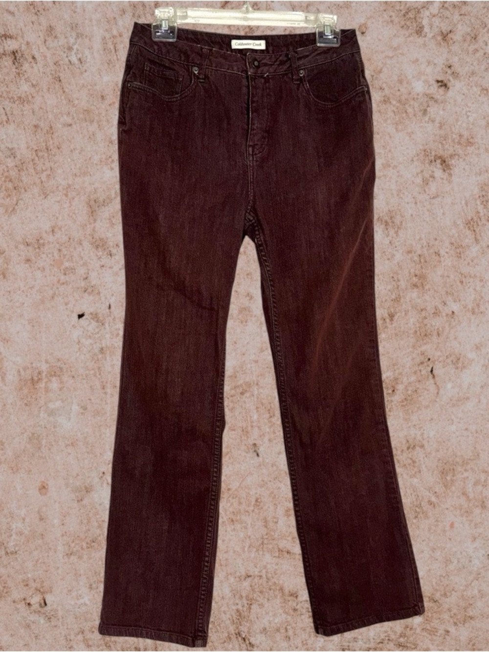 Coldwater Creek Women's Deep Rusty Brown Wide Straight Leg Jeans 6P